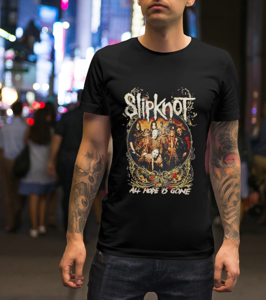 Slipknot All Hope Is Gone Band Concert Group Photo T-Shirt