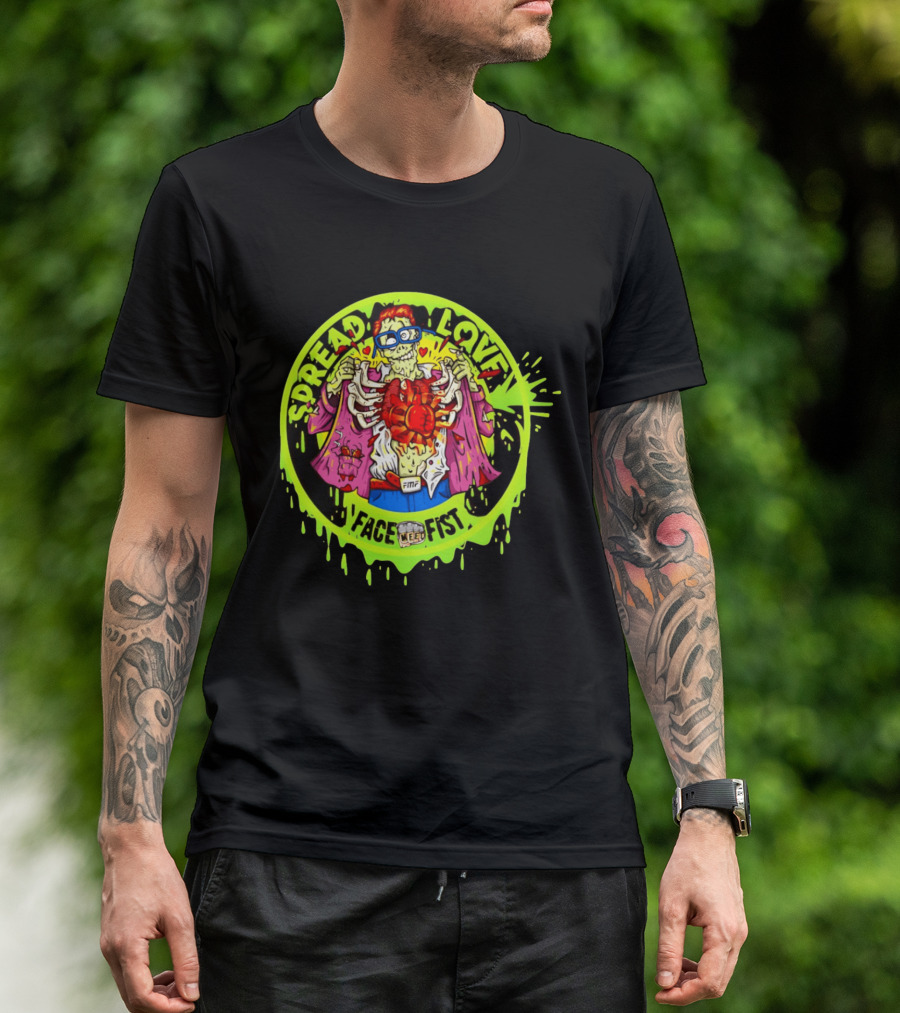 Spread Love Face Fist FMF Slime Variant Zombie Heart T-Shirt