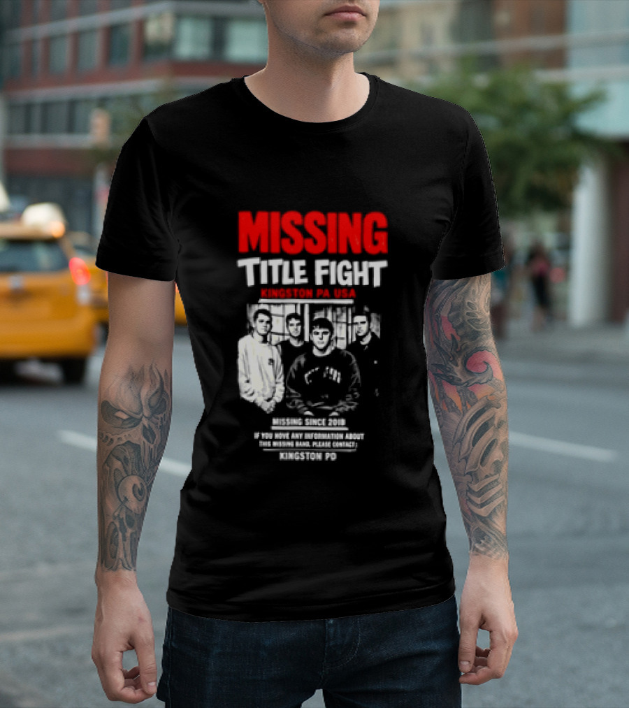 Missing Title Fight Kingston PA USA 2018 Iconic Band Event T-Shirt