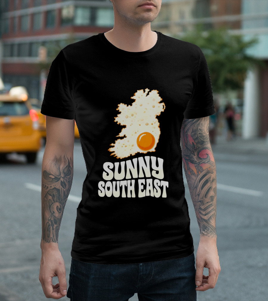 Sunny South East Ireland Fried Egg Map T-Shirt