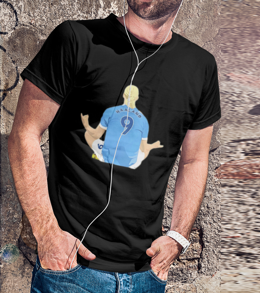 Norway Erling Haaland 9 Meditating Iconic Soccer Moment T-Shirt
