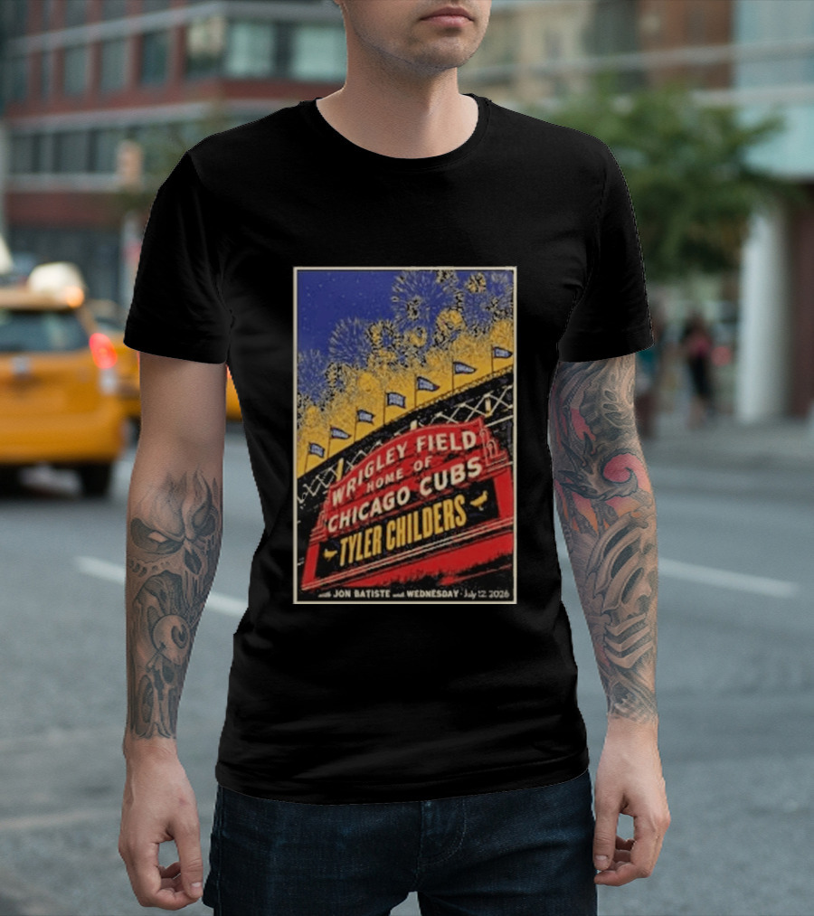 Tyler Childers Wrigley Field Home Of Chicago Cubs Event July 12 2026 T-Shirt