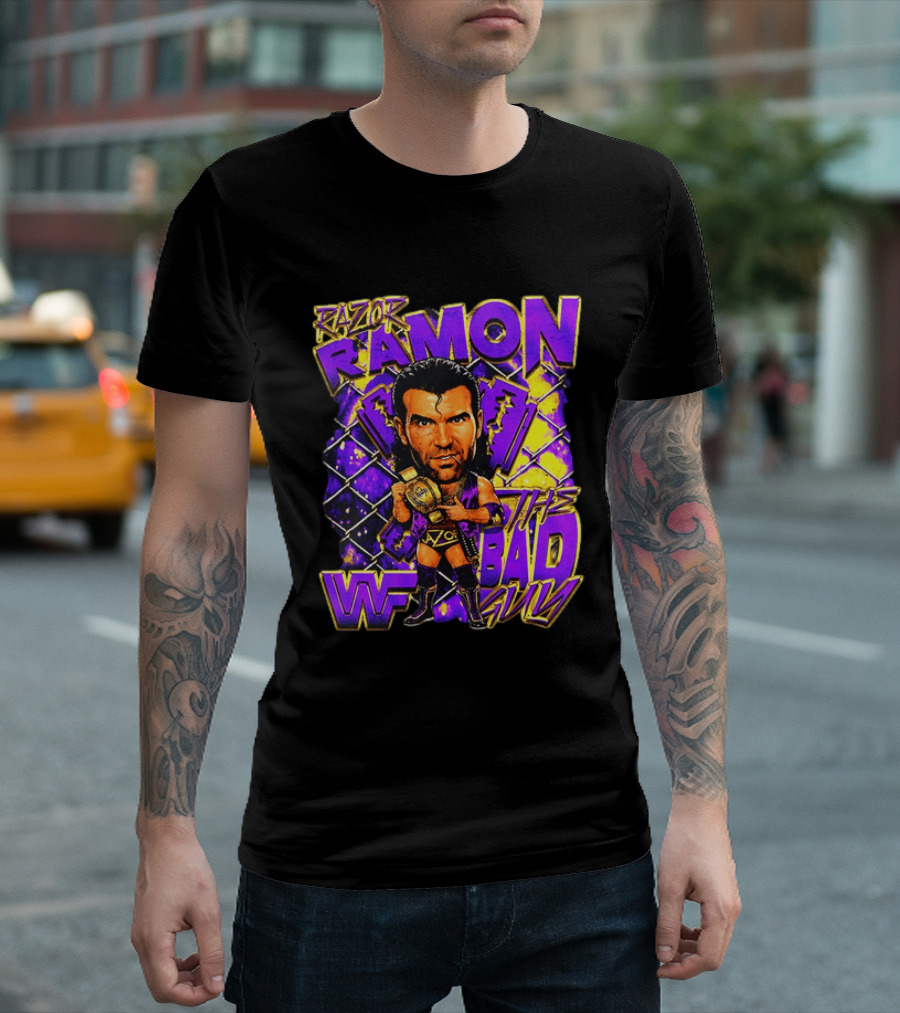 Razor Ramon WWF The Bad Guy Wrestling Champion 90s T-Shirt