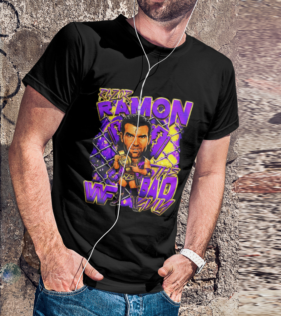 Razor Ramon WWF The Bad Guy Wrestling Champion 90s T-Shirt