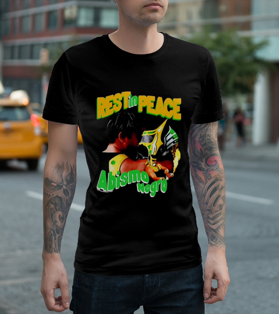 REST In PEACE Abismo Negro Lucha Libre AAA Professional Wrestling T-Shirt