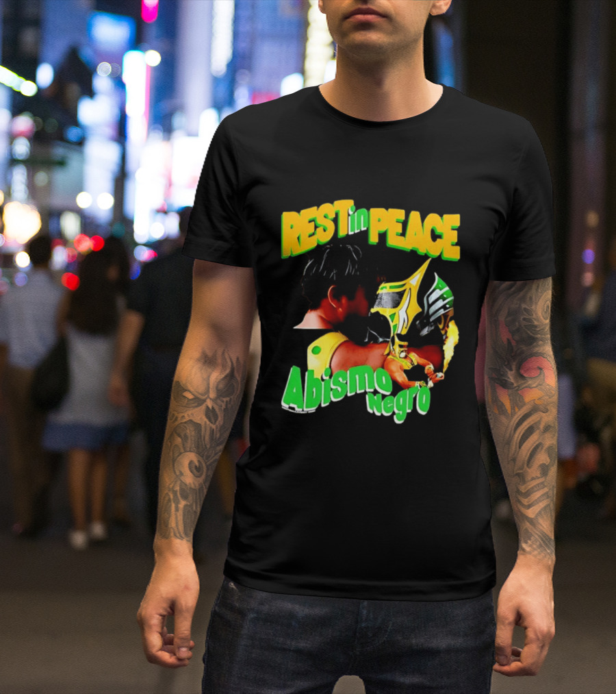 REST In PEACE Abismo Negro Lucha Libre AAA Professional Wrestling T-Shirt