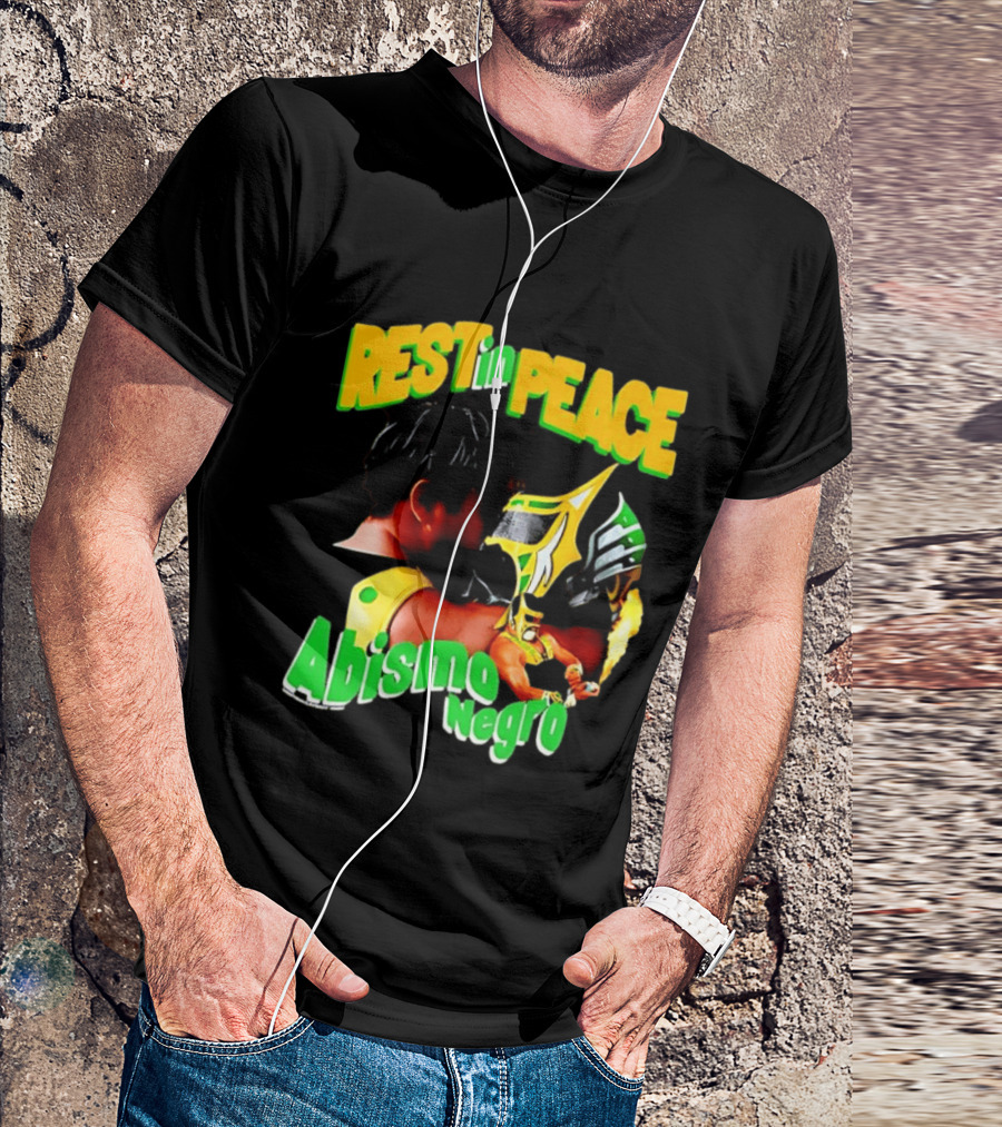 REST In PEACE Abismo Negro Lucha Libre AAA Professional Wrestling T-Shirt