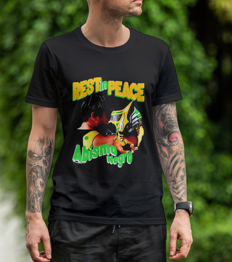 REST In PEACE Abismo Negro Lucha Libre AAA Professional Wrestling T-Shirt