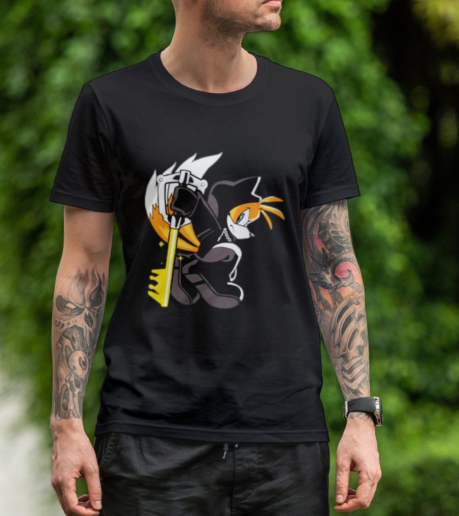 GoblinTengu Yellow Black Hooded Cat Keyblade Warrior T-Shirt