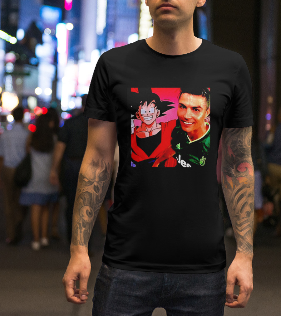 Goku Dragon Ball X Cristiano Ronaldo Juventus Collaboration T-Shirt