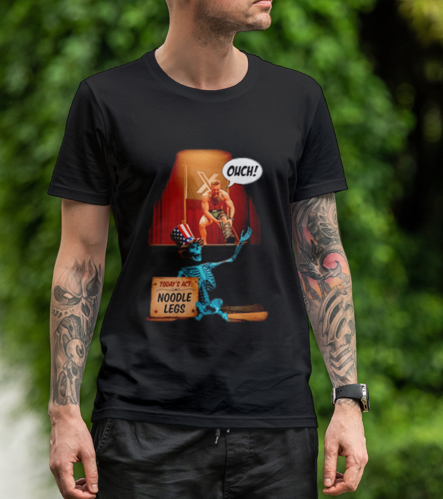 Conor McGregor One Minute Man Ouch Today's Act Noodle Legs Skeleton Comedy T-Shirt
