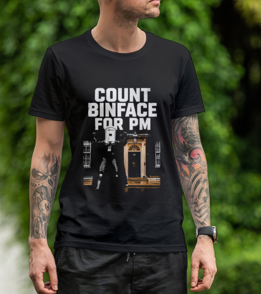 Count Binface For PM With Iconic British Doorway T-Shirt