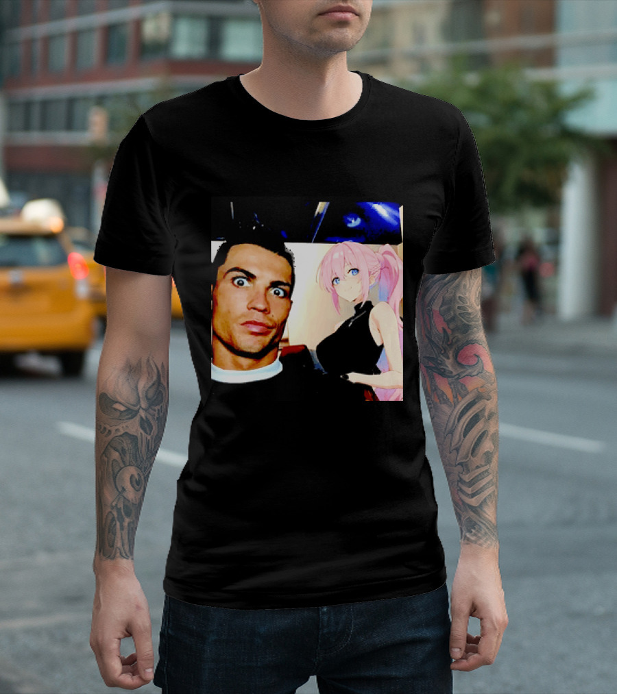 Cristiano Ronaldo Shikimori Anime Manga Collaboration T-Shirt