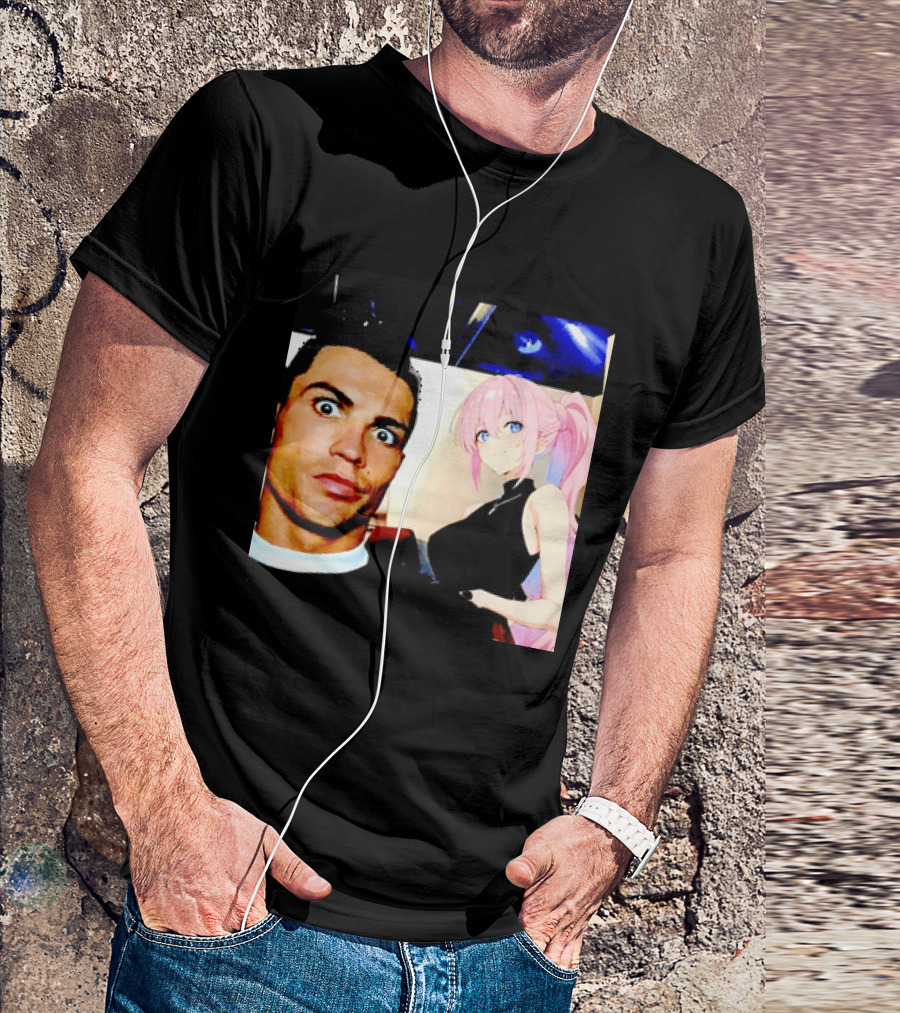 Cristiano Ronaldo Shikimori Anime Manga Collaboration T-Shirt