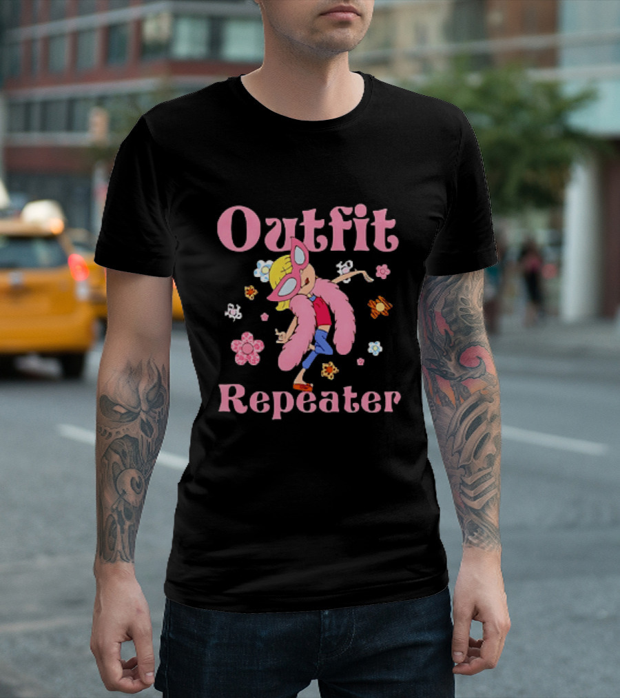 Disney Lizzie McGuire Outfit Repeater Cartoon Character Flower T-Shirt