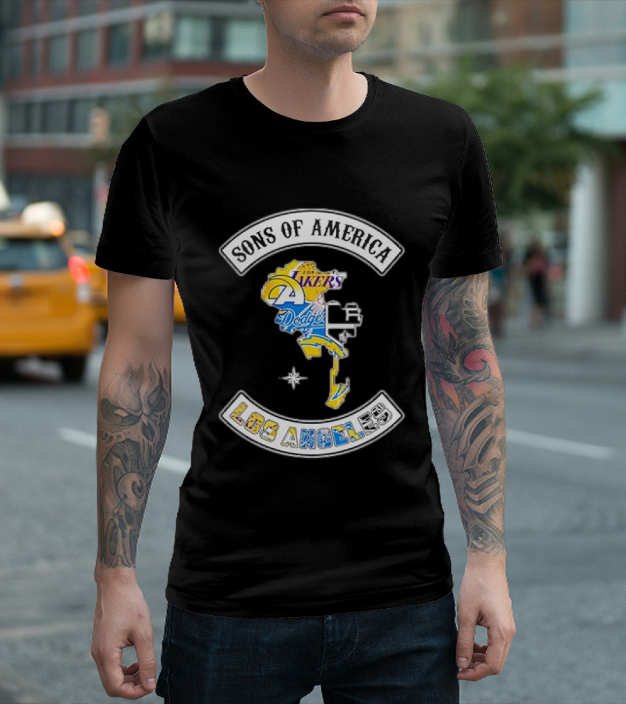 Sons Of America Los Angeles Lakers Rams Dodgers Chargers Kings T-Shirt