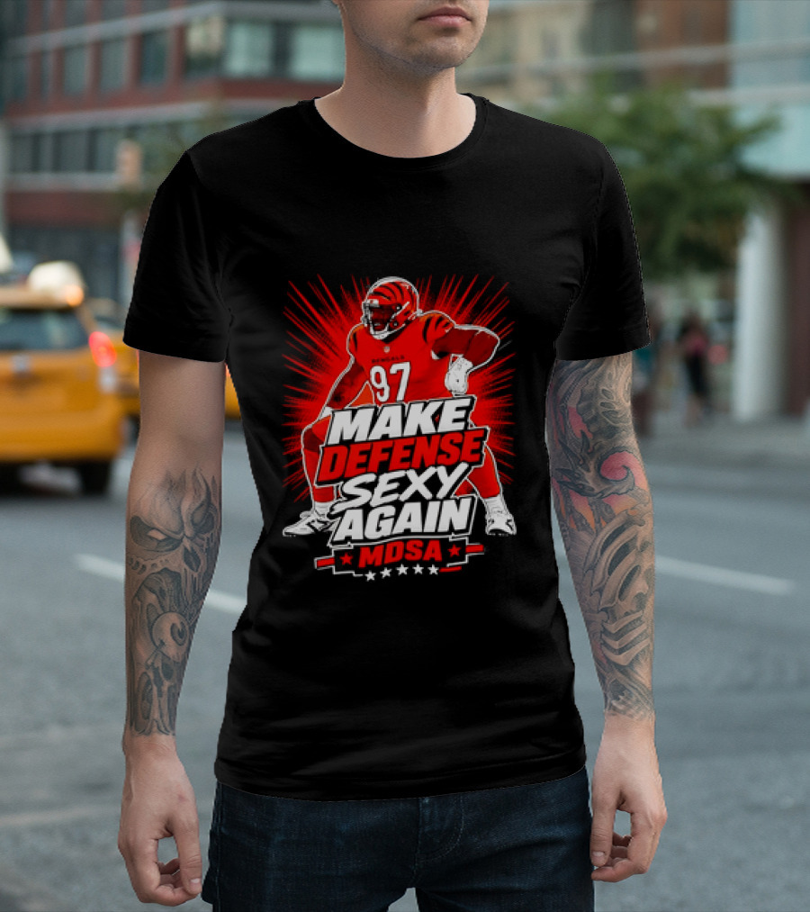 Kamron Neal Cincinnati Bearcats Make Defense Sexy Again MDSA Football 97 T-Shirt