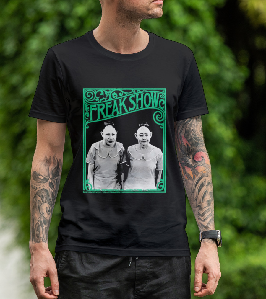 Freak Show Vintage Circus Sideshow Twins T-Shirt