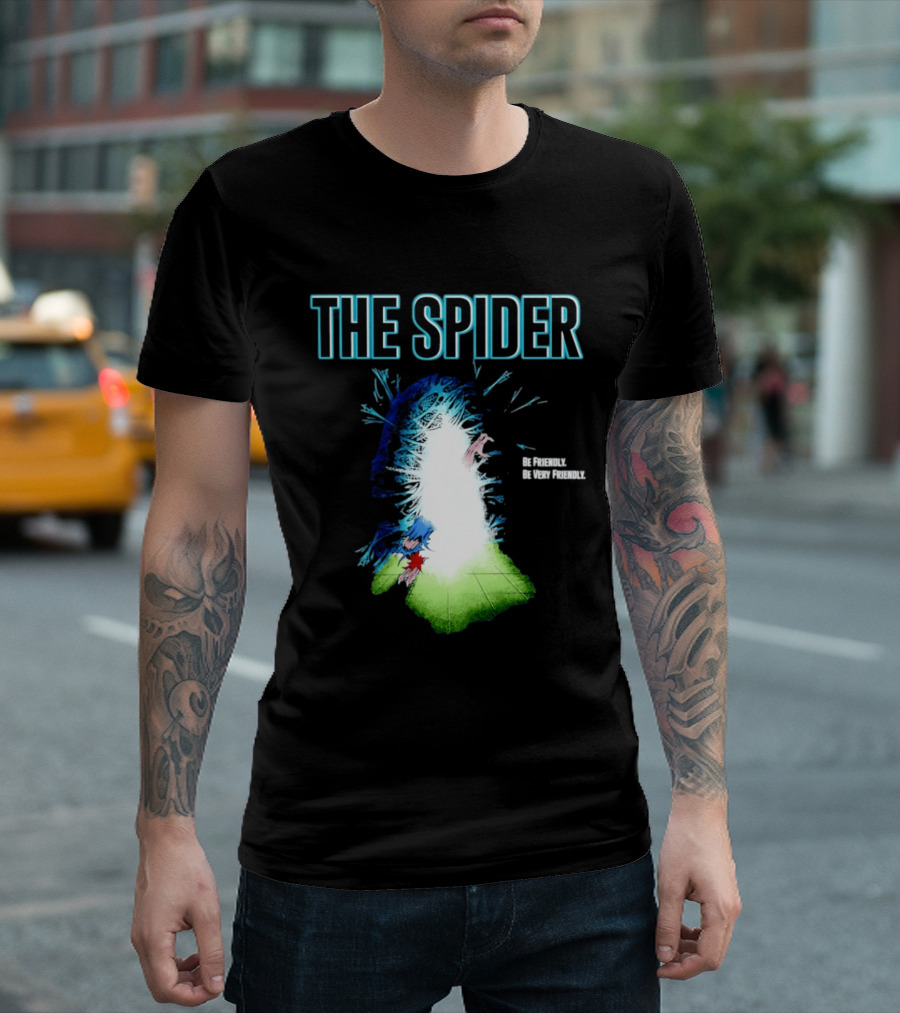 The Spider Be Friendly Be Very Friendly Comic Explosion T-Shirt