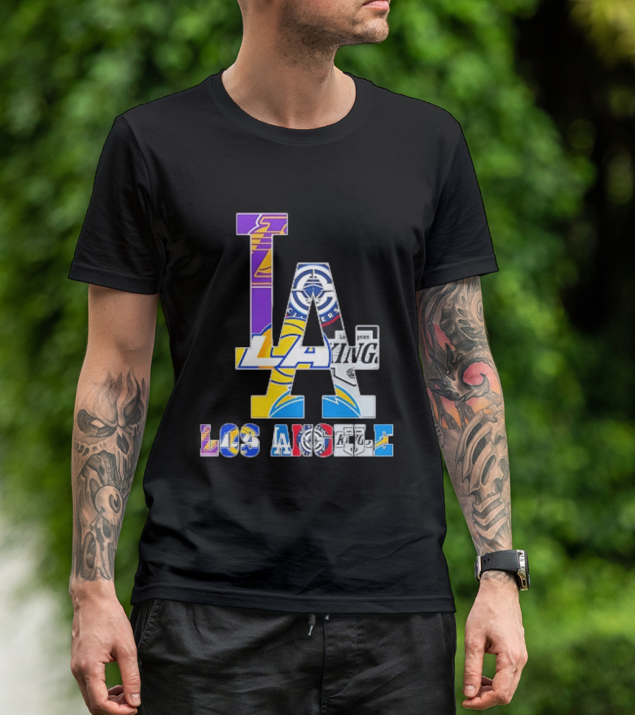 Los Angeles Lakers Clippers Kings Rams Chargers Fan Collection T-Shirt
