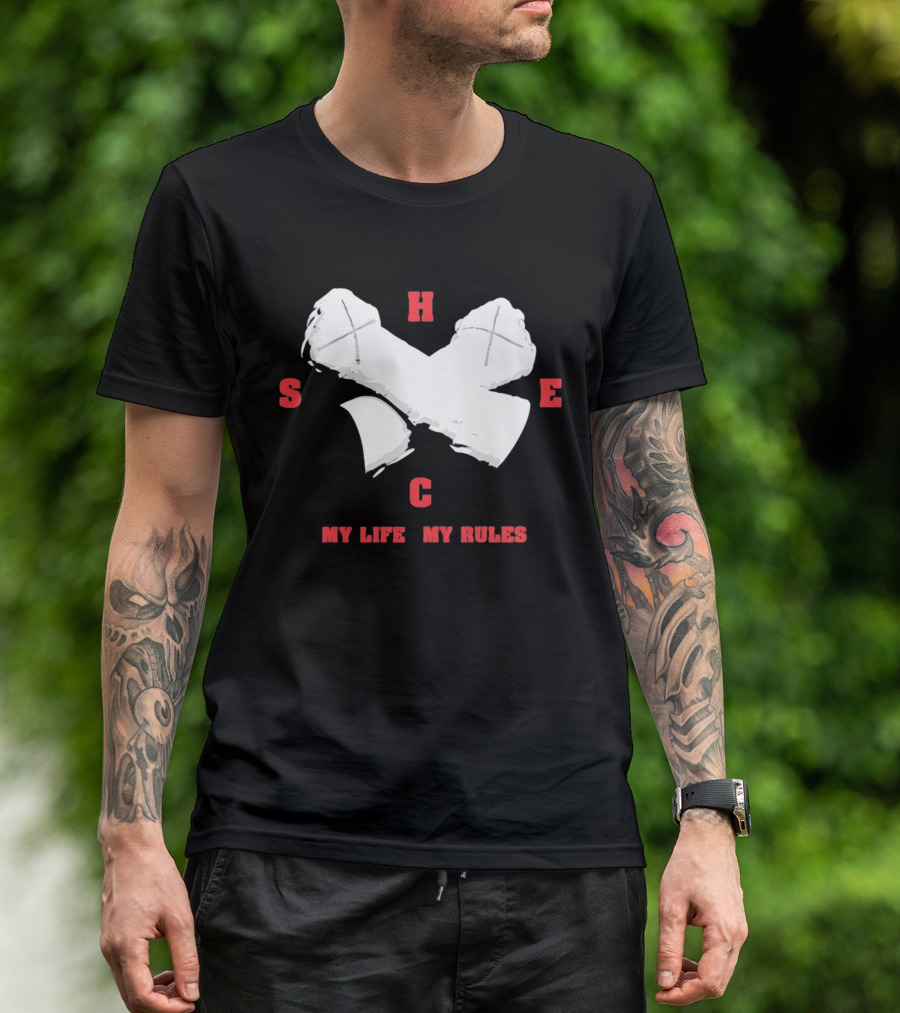 HSEC Crossed Axes My Life My Rules T-Shirt