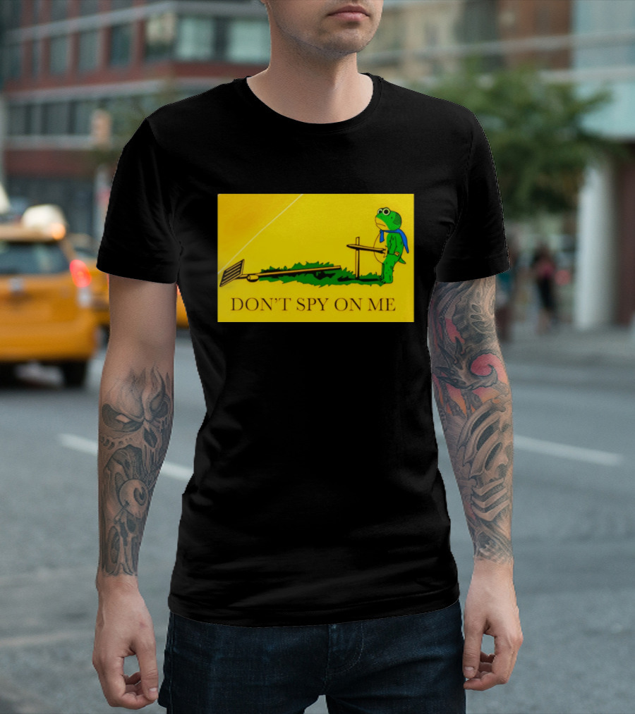 Portland Frog Don't Spy On Me Anti Flock Camera T-Shirt