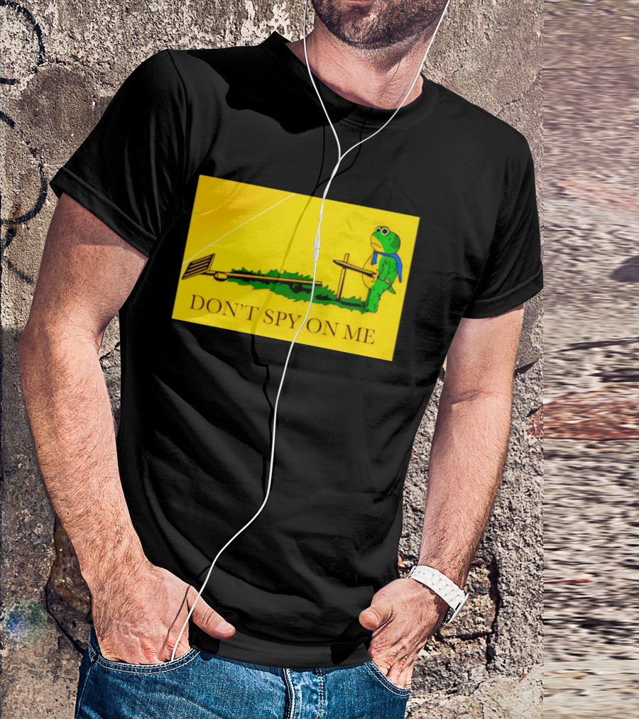 Portland Frog Don't Spy On Me Anti Flock Camera T-Shirt