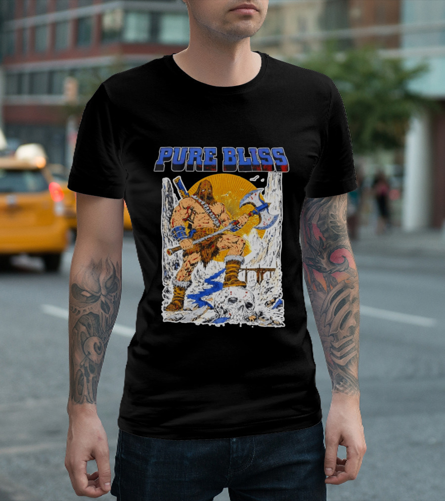 Pure Bliss Barbarian Warrior Axe Skull Fantasy Adventure T-Shirt