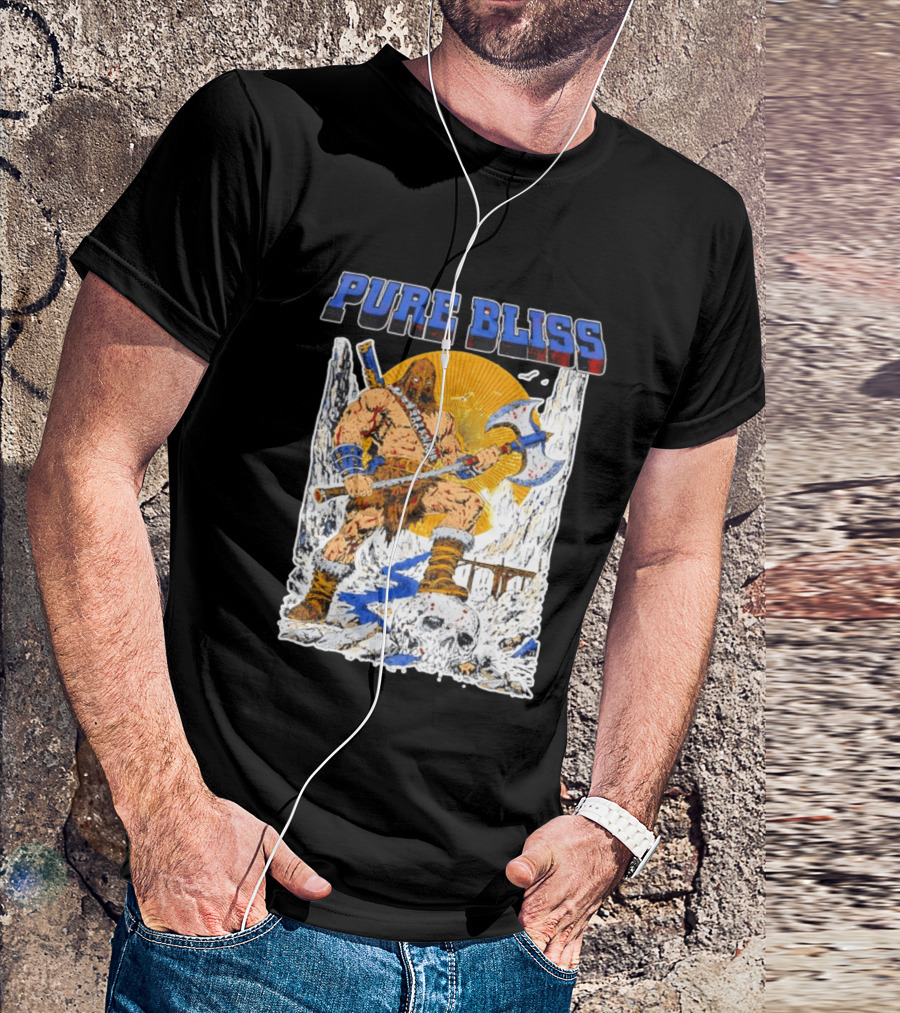 Pure Bliss Barbarian Warrior Axe Skull Fantasy Adventure T-Shirt