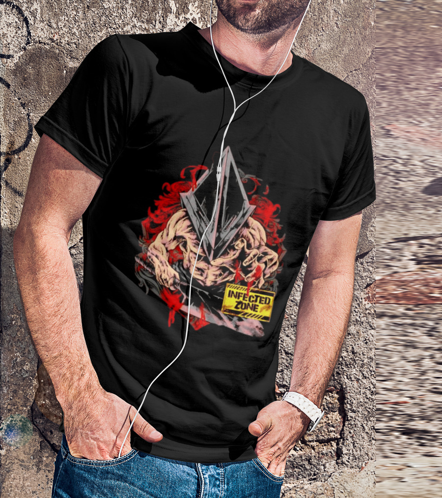 Pyramid Head Silent Hill Infected Zone Horror T-Shirt