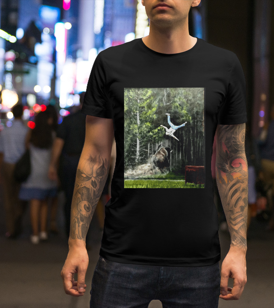 Raccoon Flaming Fart Chaos With Hippo And Unexpected Forest Flip T-Shirt