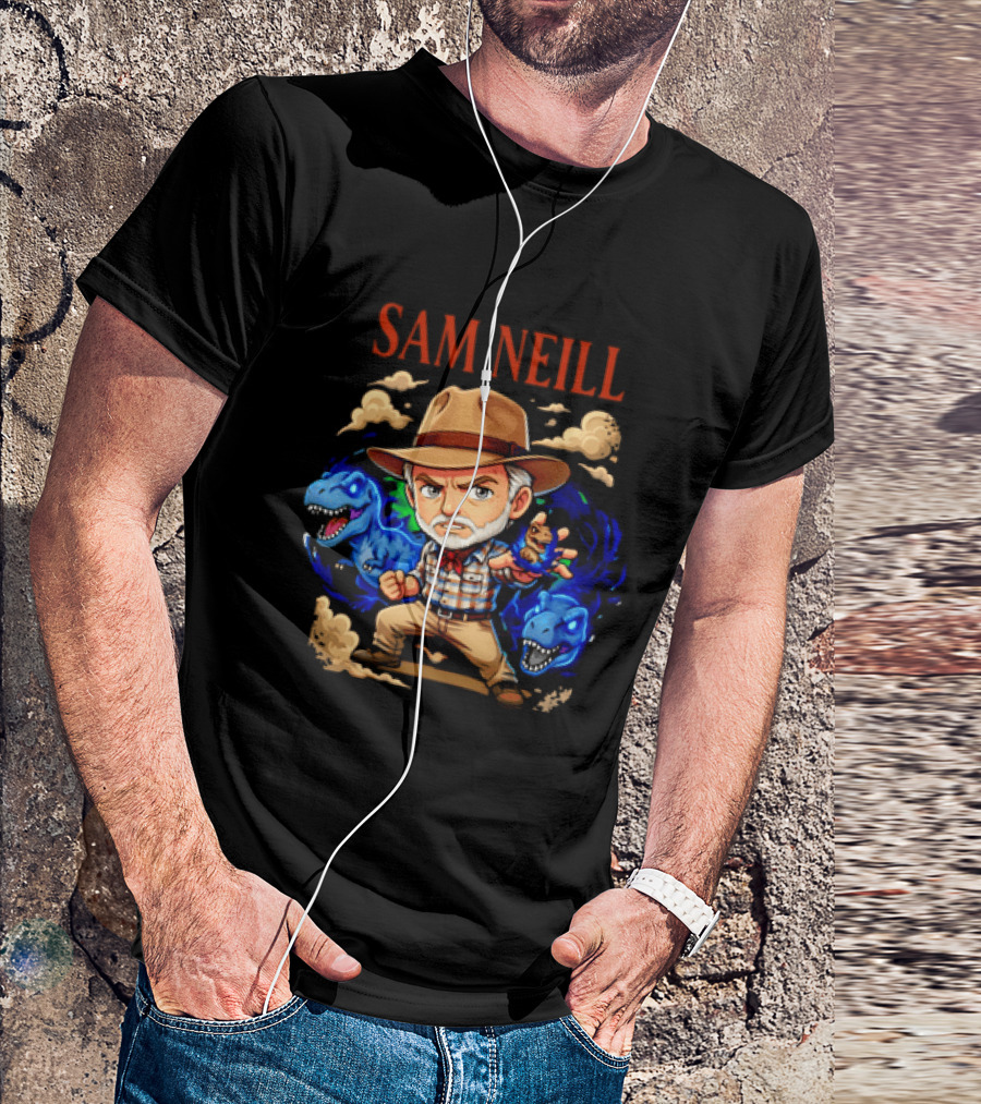 Rest In Peace Sam Neill 1947 2026 Anime Dinosaur Paleontologist Adventure T-Shirt
