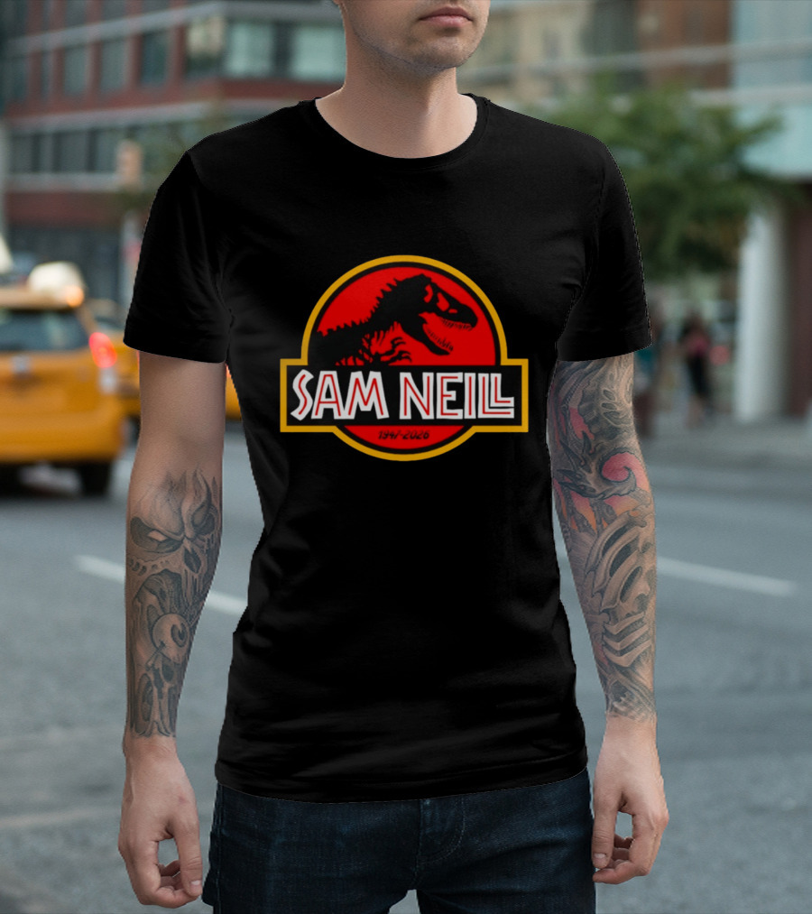 Sam Neill 1947 2026 Jurassic Park Rex T-Shirt