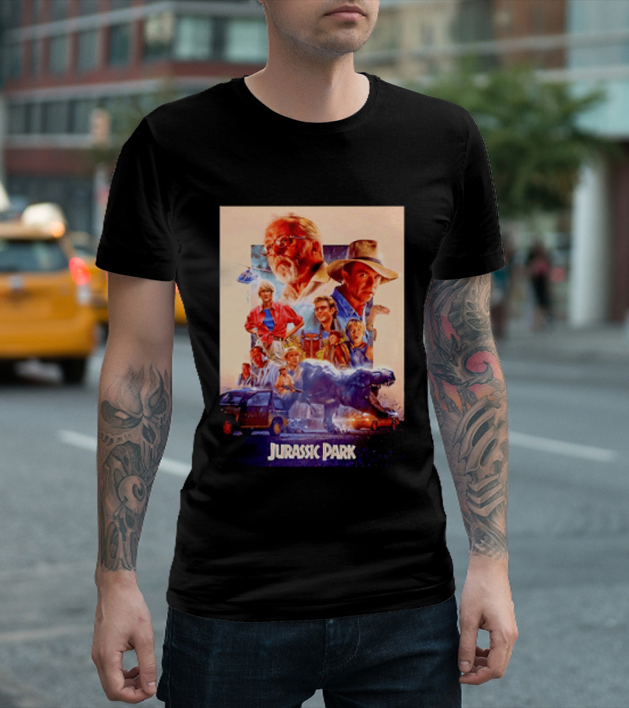 Sam Neill Laura Dern Jeff Goldblum Richard Attenborough Jurassic Park RIP T-Shirt