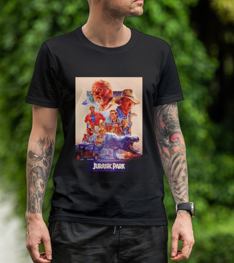 Sam Neill Laura Dern Jeff Goldblum Richard Attenborough Jurassic Park RIP T-Shirt