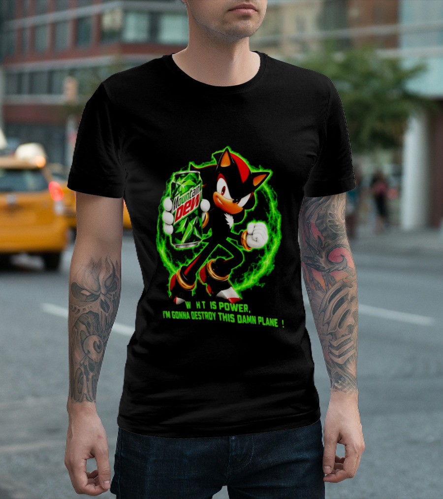 Mountain Dew Power Shadow Destroy This Damn Planet T-Shirt