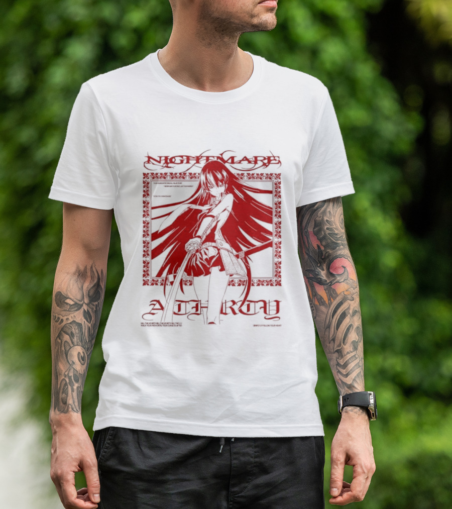 Akame Akame Ga Kill Nightmare Anime Character Grand Entry Red T-Shirt