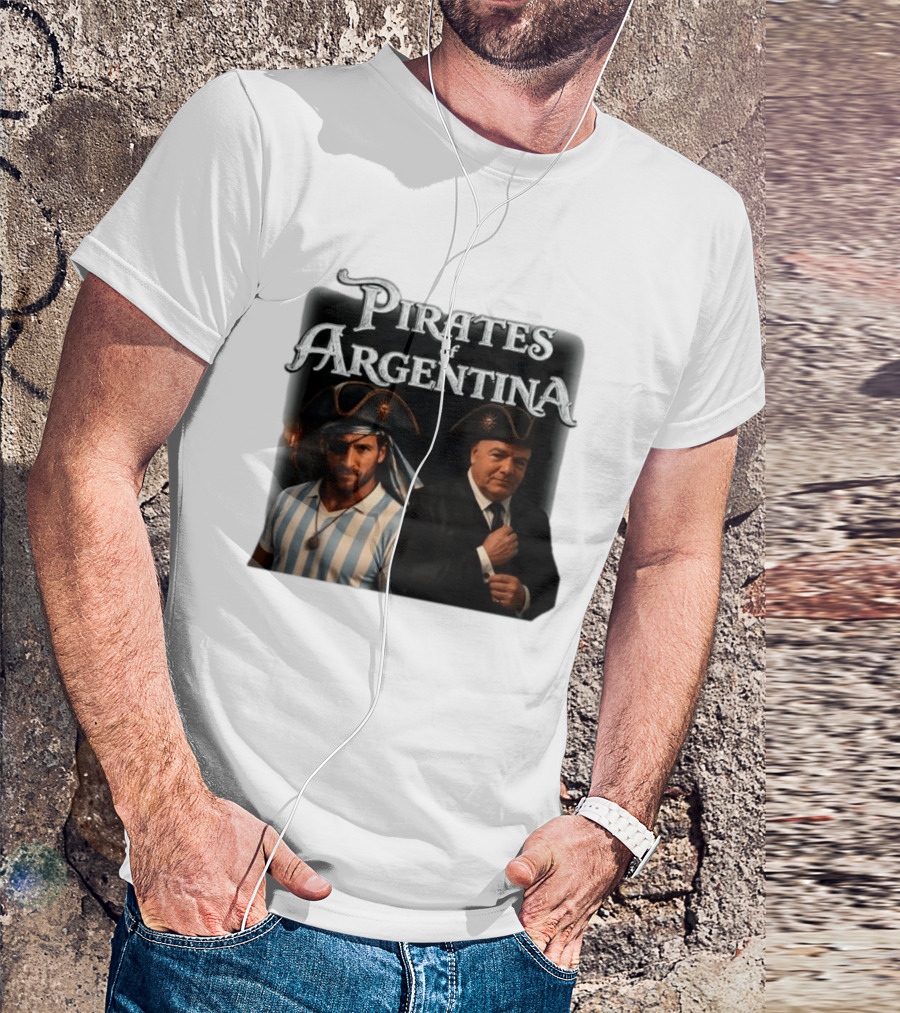 Pirates Of Argentina Messi Infantino Soccer Themed Merchandise T-Shirt