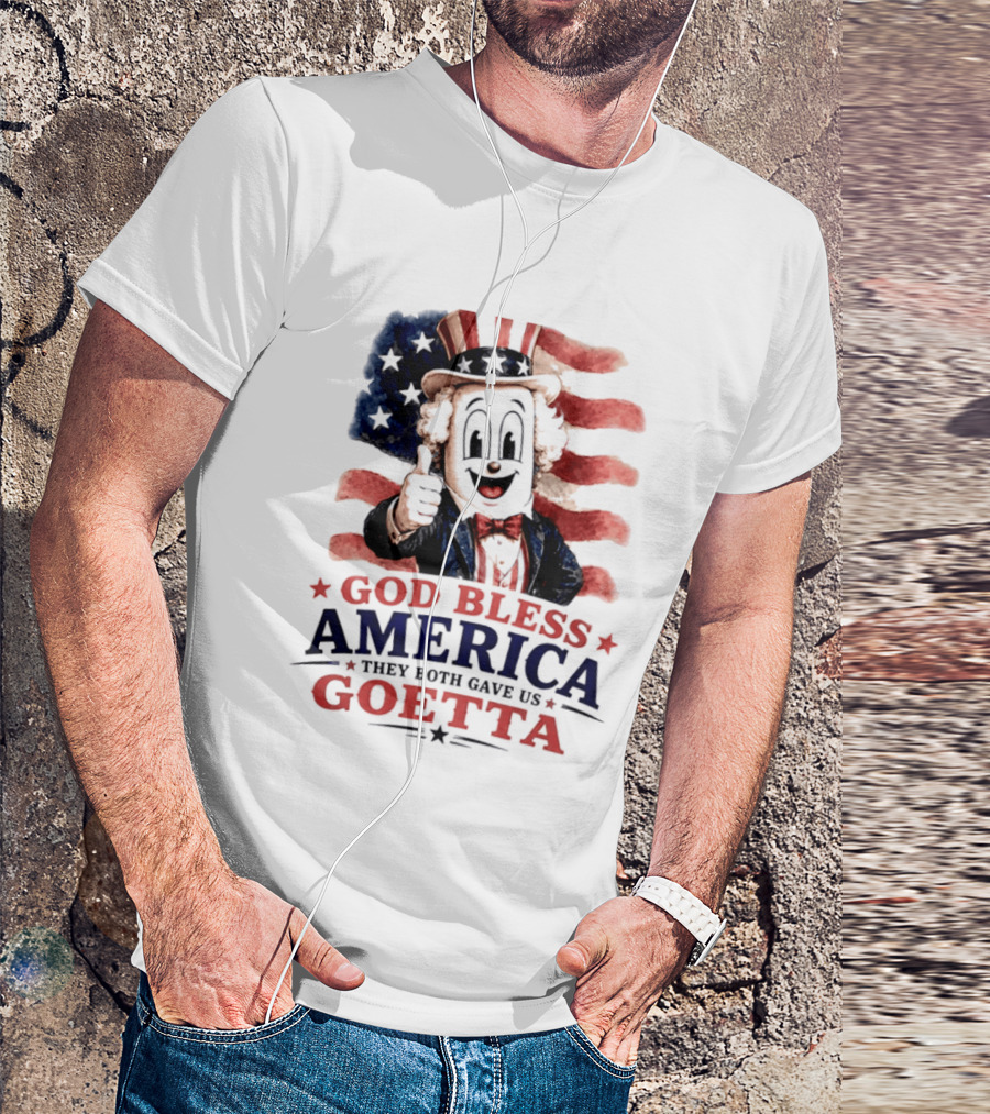 God Bless America They Both Gave Us Goetta USA Flag T-Shirt