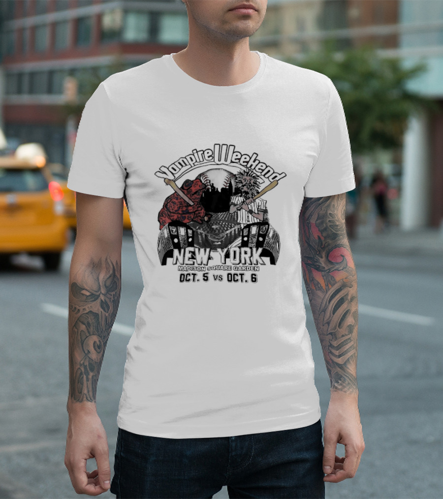 Vampire Weekend Toad Baseball New York Madison Square Garden October T-Shirt