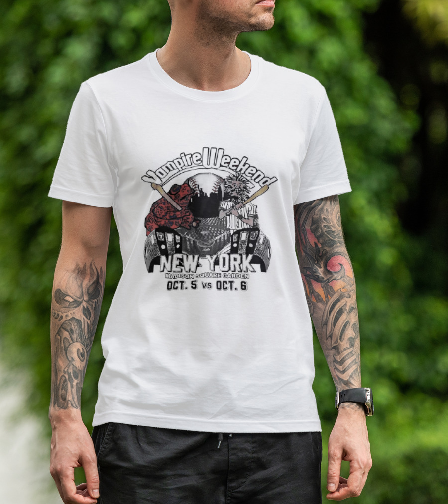 Vampire Weekend Toad Baseball New York Madison Square Garden October T-Shirt