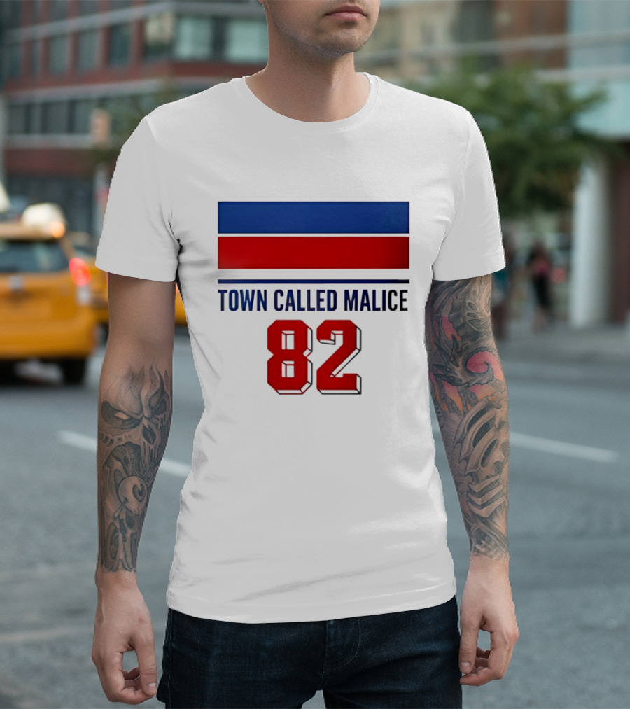 The Jam Town Called Malice 82 Red And Blue Bars T-Shirt