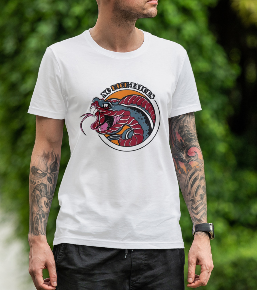 No Dictators Political Satire Snake T-Shirt