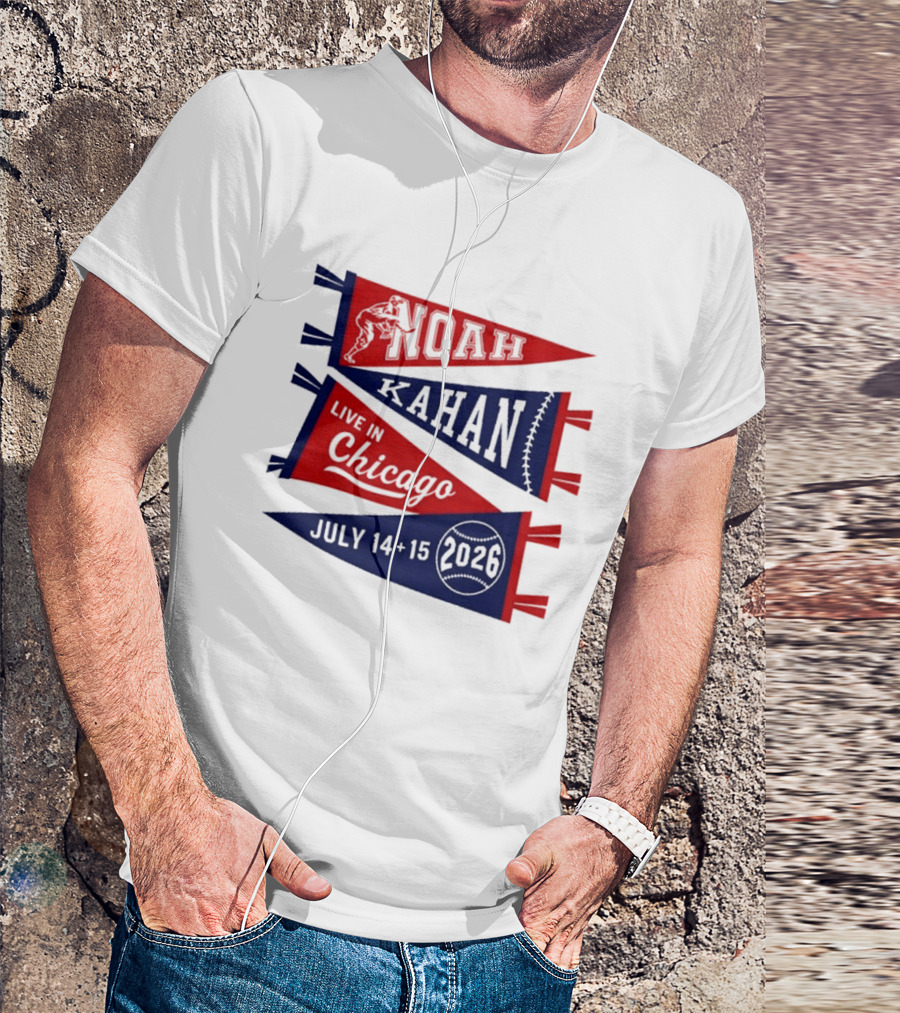 Noah Kahan Wrigley Field Chicago July 14 15 2026 Event Pennant T-Shirt