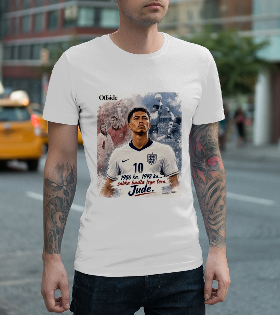 Offside 1986 1998 Sabka Badla Lega Tera Jude Bellingham T-Shirt