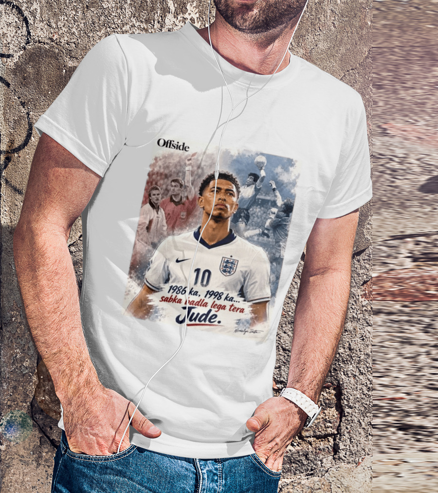 Offside 1986 1998 Sabka Badla Lega Tera Jude Bellingham T-Shirt