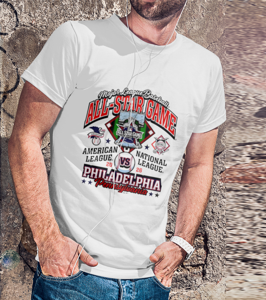 Major League Baseball All Star Game 2026 Philadelphia American League Vs National League T-Shirt