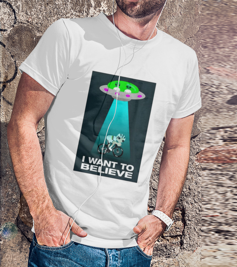 Pogacar UFO Cycling Aliens I Want To Believe T-Shirt
