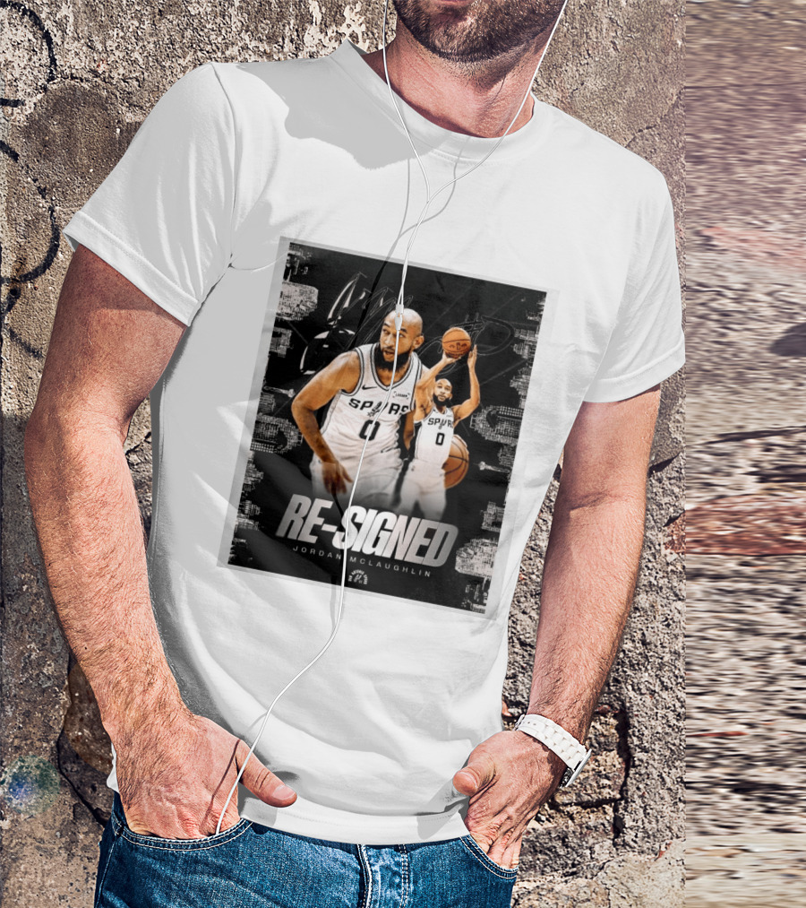 Re Signed Jordan McLaughlin Spurs Basketball San Antonio T-Shirt
