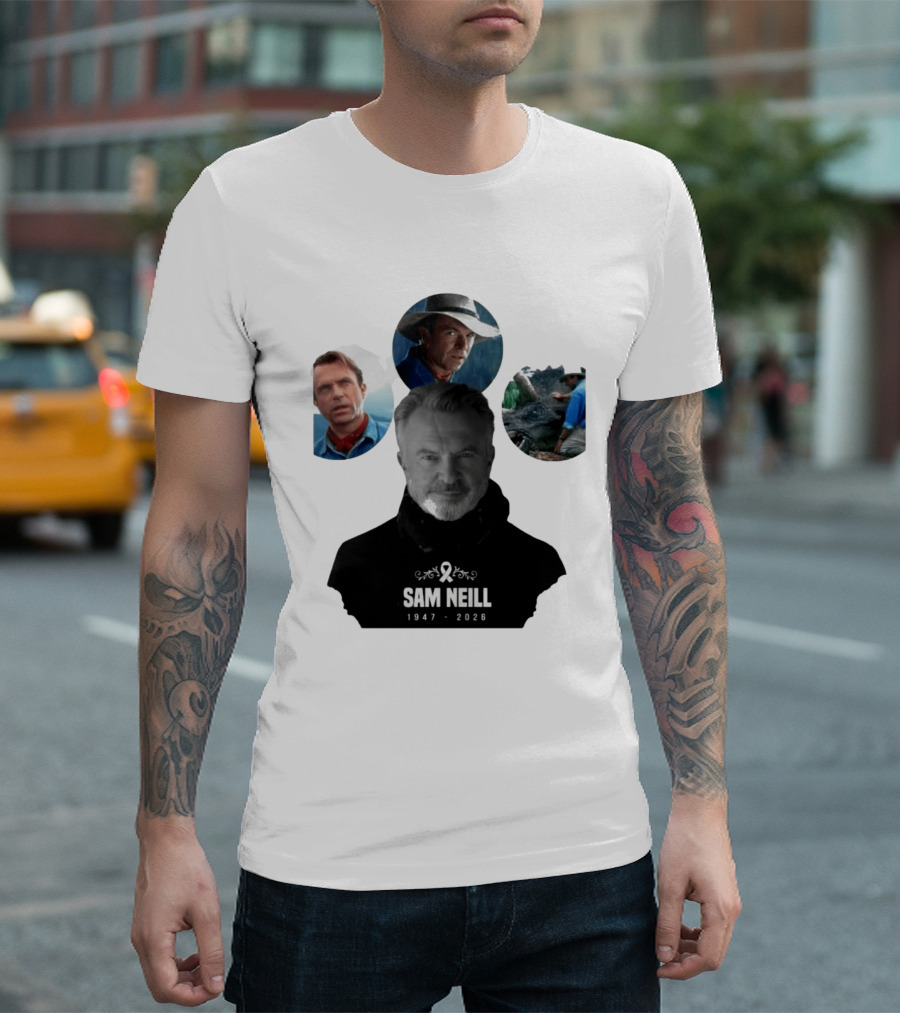 Sam Neill 1947 2026 Jurassic T-Shirt
